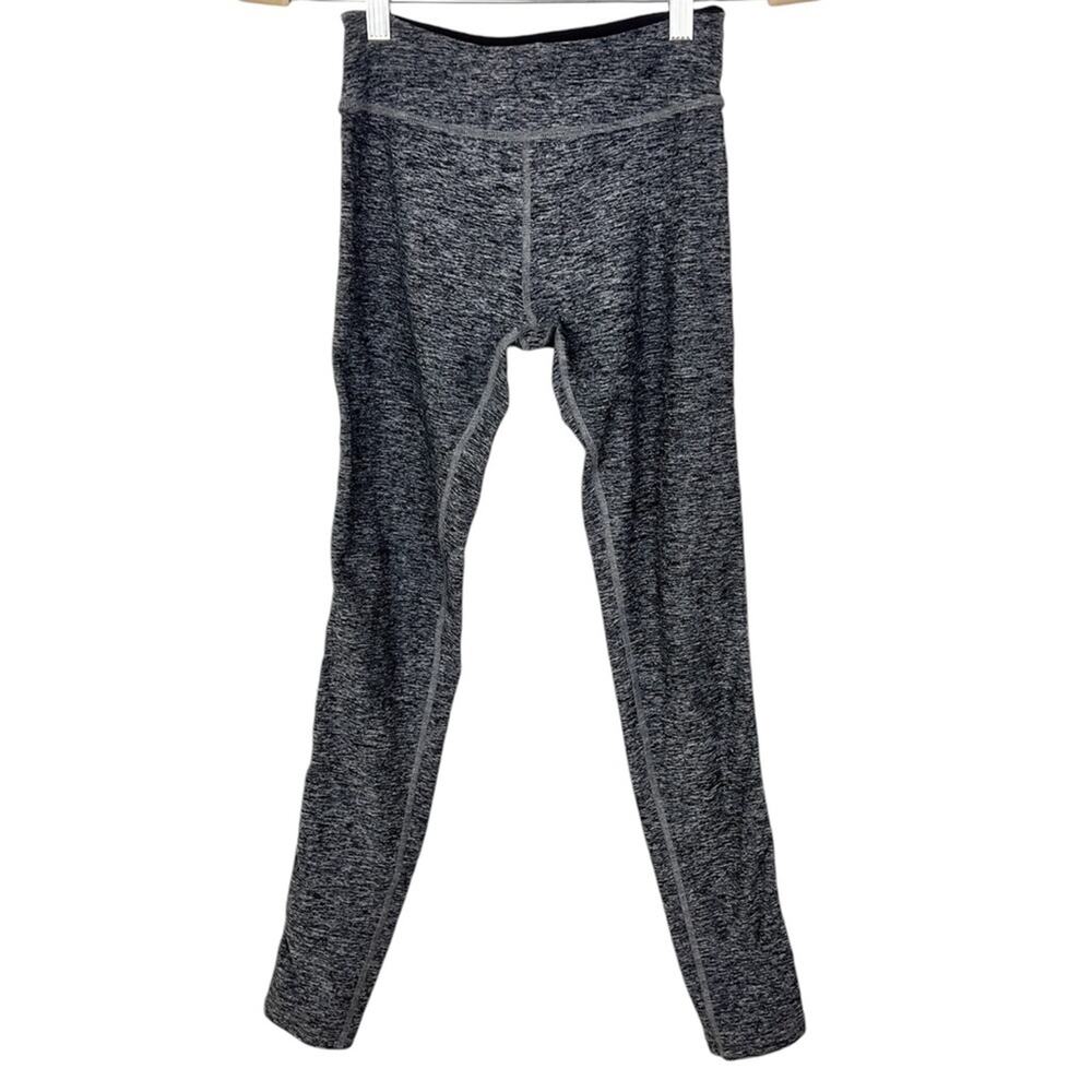 Beyond Yoga Gray Spacedye Black Mesh Side Leggings S Mid-Rise